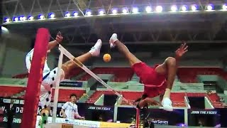 This is Singapore Backstroke  - Singapore VS Korea [ISTAF Super Series Sepak Takraw] SET 2