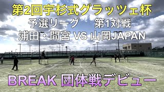 【三重/ソフトテニス】第2回宇杉式グラッツェ杯 予選リーグ第1対戦 BREAK A VS山岡JAPAN