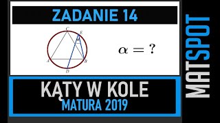 Zadanie maturalne - kąty w kole.