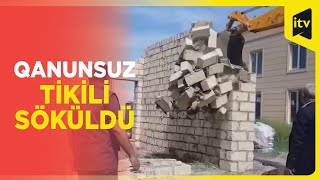 Gəncədə qanunsuz qeyri-yaşayış obyektinin tikintisinin qarşısı alındı