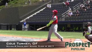 Cole Turney Prospect Video, OF, William B Travis High School Class of 2017