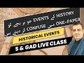 Major Historical Events | S and Gad preparation | Live Class