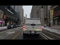 driving downtown toronto 4k night before the snowstorm