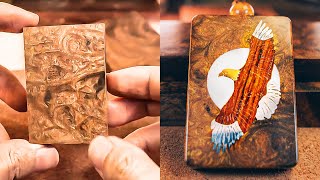 The Process of Handcrafting Desert Ironwood Inlaid with Silver (Eagle)