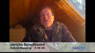 Jericho Selectboard 3-19-2026