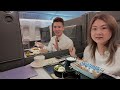 2024 ana all nippon airways food review business class ana the room from sfo to tokyo narita japan