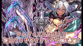 無凸リッチ斧2・アゴナイズ1・フェディエル槍1でルオーソロ【グラブル】