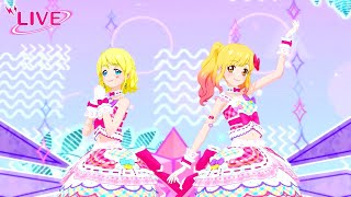 【アイカツプラネット！】虹野ゆめ＆マイキャラ『Tick×Tackノスタルジア』（上画面）【DCDアイカツ】