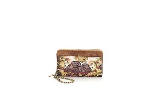 Sharif Handpainted Leather with Haircalf Wallet Wristlet