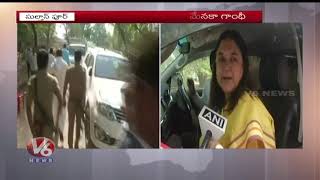 BJP Candidate Menaka Gandhi Inspects Sultanpur Polling Booth | 6th Phase Lok Sabha Elections | V6