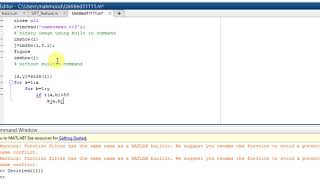 Binary image implementation in Matlab