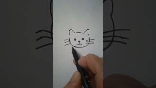 Cute Cat Cartoon Drawing # Animal Drawings # Shorts