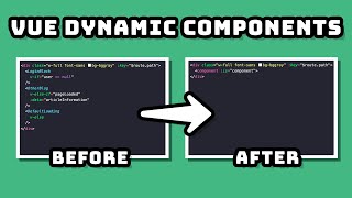 Write Reusable Code with Vue DYNAMIC COMPONENTS