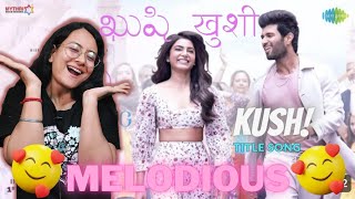 Kushi Title Song | Telugu | Hindi | Lyrical | Vijay Deverakonda, Samantha | Hesham Abdul Wahab
