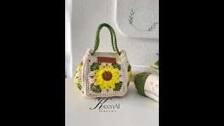 Sunflower Tote Bag Tutorial Part 1 Flower Piece