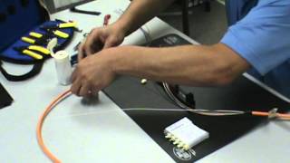 Fiber optics mechanical splice demo continued