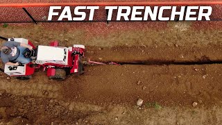 Digging A Trench With A Tractor