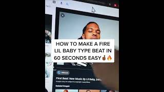 How to make a lil baby type beat in 60 seconds #flstudio