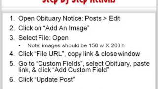 Funeral Home Websites | Free Training | Add an Picture to O