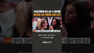 '역대급 수해' 스페인서 국왕 부부, 이재민 찾았다가 '진흙 봉변' #shorts / 연합뉴스TV (YonhapnewsTV)