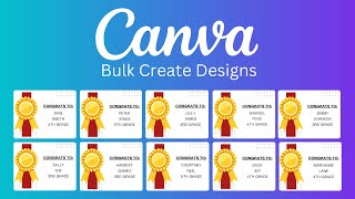 Bulk Create Designs with Canva Sheets | Tutorial for Teachers