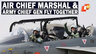 Air Chief Marshal \u0026 Army Chief Gen Take Sortie In LCA Tejas Fighter Aircraft