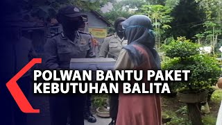 Polwan Bantu Kebutuhan Anak dan Ibu Terdampak Covid-19