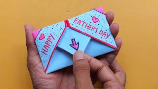 DIY - SURPRISE MESSAGE CARD FOR FATHER'S DAY /Pull Tab Origami Envelope Card / father's day card
