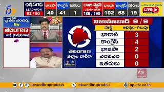 తెలంగాణలో జిల్లాల వారీగా ఎన్నికల ఫలితాలు @ 9-30 | District Wise Leads in Telangana Polls