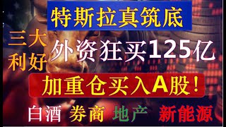 特斯拉真筑底！外资狂买A股125亿！白酒贵州茅台五粮液疯涨！今天我加重仓买入！（2023/1/5股市分析）【中文字幕】