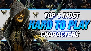 Mortal Kombat 11: Top 5 HARDEST Characters To Play!
