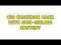 CSS checkbox hack with non-sibling content