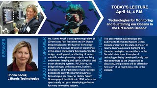 Ocean Science Lecture Series featuring Donna Kocak, L3Harris Technologies