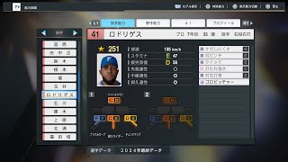 【プロスピ2024選手能力/NPB PlayersData】日本ハム 41 B.ロドリゲス選手 Fighters Bryan Rodriguez