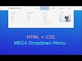 HTML CSS - MEGA Drop-down Menu