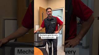 Mechanic gets his very first engine job …