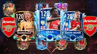 ALL 120+ BEST POSSIBLE LATEST ARSENAL SQUAD BUILDER+ UPGRADE|FIFA MOBILE 21|RAMSDALE,SAKA,SMITH ROWE