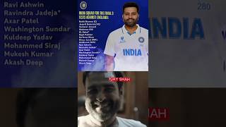 Ind vs Eng test squad 2024 🤞 virat kohli missed out vs england 🇮🇳 #cricket #indvseng