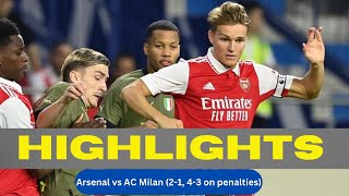 HIGHLIGHTS _ Arsenal vs AC Milan (2-1, 4-3 on penalties) _ Dubai Super Cup _ Commentary
