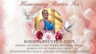 Homegoing Service for Rosalin Prentice-Eddy