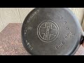 griswold large block logo epu cast iron skillet no. 8 pn 704 b.