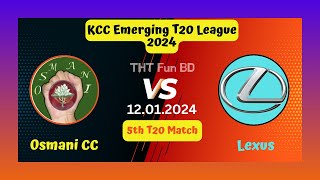 Osmani CC vs Lexus | OSM v LEX | KCC T20 Challengers Cup Live Score Streaming \u0026 Updates 2025