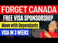 FREE WORK VISA 2024! MOVE IN 3 WEEKS WITH YOUR DEPENDANTS