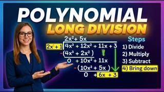 Polynomial Long Division: Step-by-Step Tutorial (with Remainders & Missing Terms)