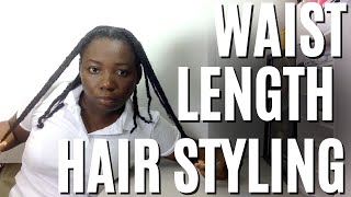 SO THIS HAPPENED... SMH, STYLING MY WAIST LENGTH HAIR.