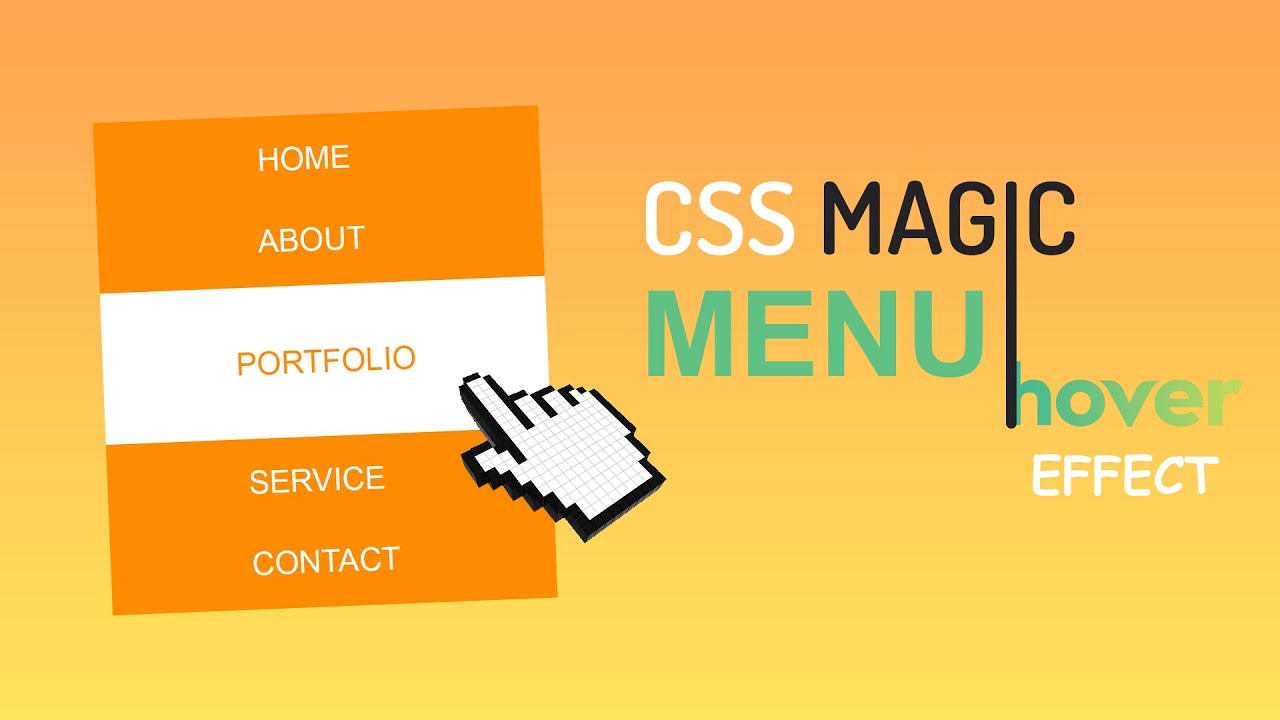 Awesome Menu Hover Effect Using Only Html & CSS