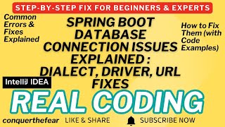 Spring Boot database connection issues solutions | Exceptions | Access Denied #conquerthefear