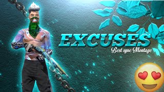 Excuses || [Ap Dillon ] || Free Fire Best Sync Montage || infinix gaming hs ❤