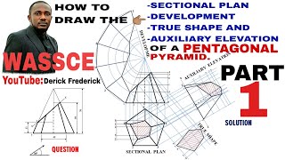 TD - SOLUTION TO A TRUNCATED PENTAGONAL BASE PYRAMID (PART 1. WASSCE 🇳🇬). @derickfrederickTD