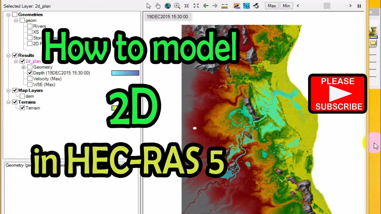 2D Flood Modeling Using HEC-RAS 5.0 | 2D Flow Modelling In Hecras | How ...